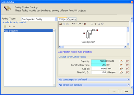 Facilities catalog